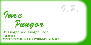 imre pungor business card